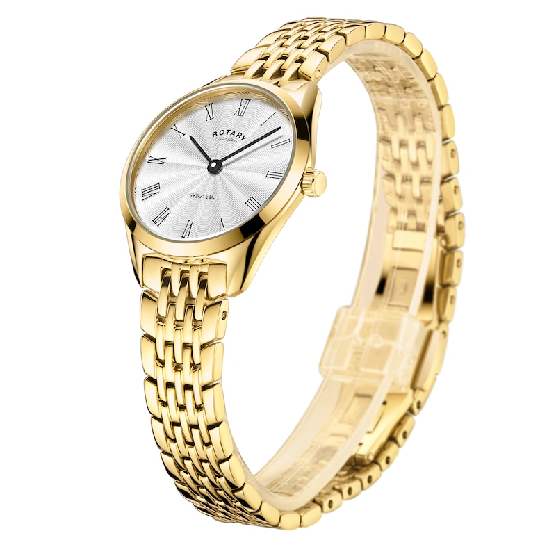 Main Image 2 of Rotary  Ultra Slim Ladies' Yellow Gold Tone Bracelet Watch