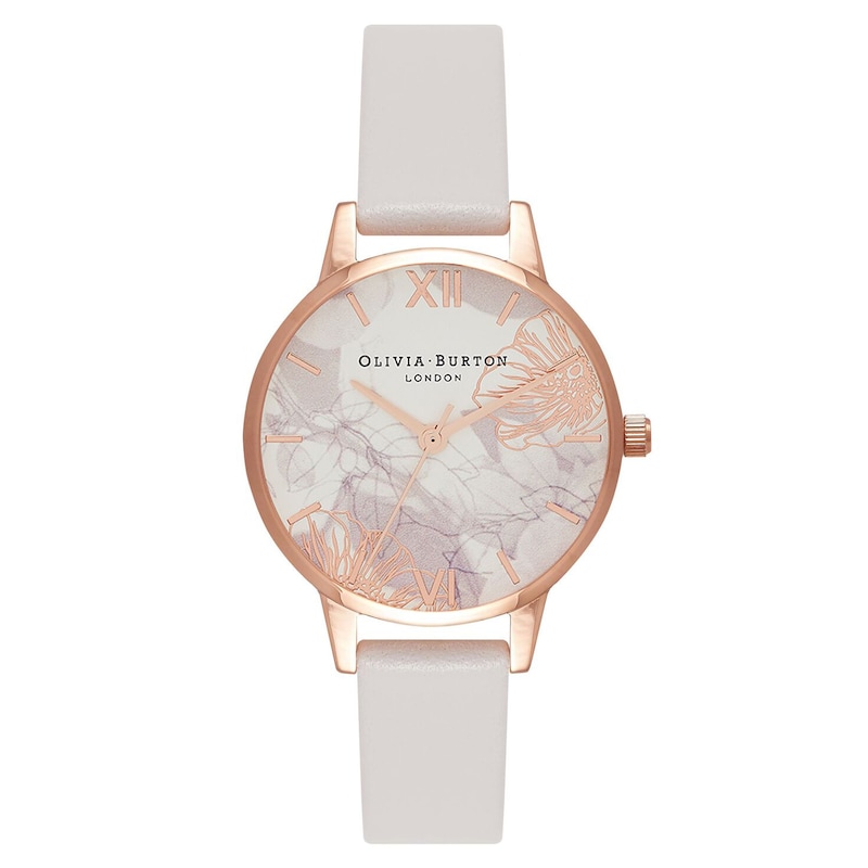 Main Image 1 of Olivia Burton Abstract Florals Ladies' Pink Strap Watch
