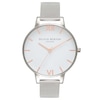 Thumbnail Image 1 of Olivia Burton Big Dial Silver Metal Plated Mesh Watch