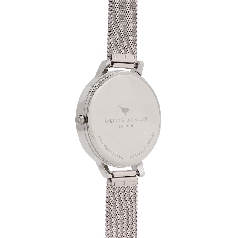 Main Image 3 of Olivia Burton Big Dial Silver Metal Plated Mesh Watch