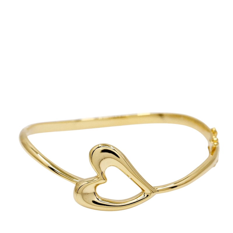 Main Image 1 of HS Edit HEARTS 18ct Yellow Gold Plated Abstract Heart Bangle