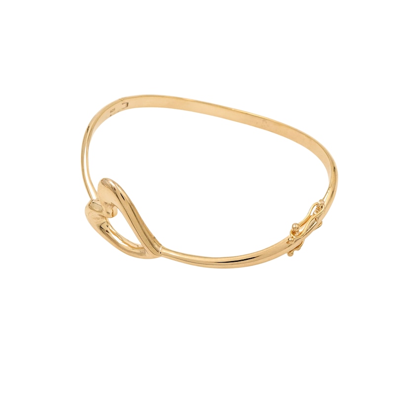 Main Image 2 of HS Edit HEARTS 18ct Yellow Gold Plated Abstract Heart Bangle