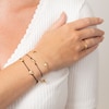Thumbnail Image 3 of HS Edit HEARTS 18ct Yellow Gold Plated Sterling Silver Triple Hammered Heart Station Bracelet