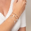 Thumbnail Image 3 of HS Edit HEARTS Sterling Silver Triple Hammered Heart Station Bracelet