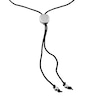 Thumbnail Image 2 of HS Edit TEARDROP Sterling Silver Teardrop Adjustable black Cord Bracelet