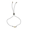 Thumbnail Image 1 of HS Edit TEARDROP 18ct Yellow Gold Plated Sterling Silver Teardrop Adjustable Black Cord Bracelet