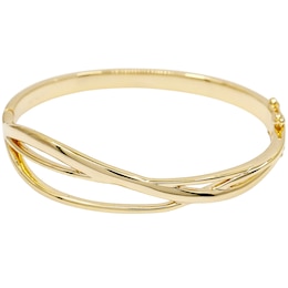 HS Edit ORGANIC 18ct Yellow Gold Plated Abstract Organic Entwined Bangle