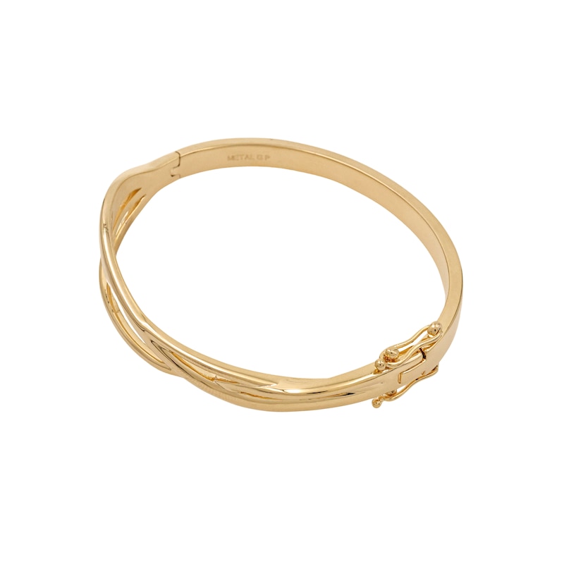 Main Image 3 of HS Edit ORGANIC 18ct Yellow Gold Plated Abstract Organic Entwined Bangle