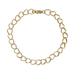 HS Edit CHAINS 18ct Yellow Gold Plated Plain Large Link Chain Bracelet