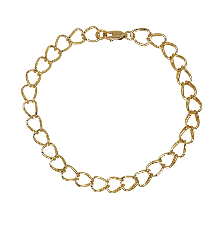 Main Image 1 of HS Edit CHAINS 18ct Yellow Gold Plated Plain Large Link Chain Bracelet