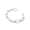 Thumbnail Image 3 of HS Edit CHAINS Sterling Silver Plate & Cubic Zirconia Round Link Bangle