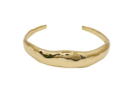 HS Edit MOLTEN 18ct Yellow Gold Plated Moulded Chunky Bangle
