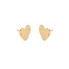 Thumbnail Image 2 of HS Edit HEARTS 18ct Yellow Gold Plated Sterling Silver Hammered Heart Stud Earrings