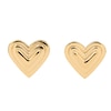 Thumbnail Image 1 of HS Edit HEARTS 18ct Yellow Gold Plated Groove Heart Stud Earrings