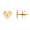 Thumbnail Image 3 of HS Edit HEARTS 18ct Yellow Gold Plated Groove Heart Stud Earrings
