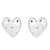 Thumbnail Image 1 of HS Edit HEARTS Sterling Silver Hammered Heart Stud Earrings