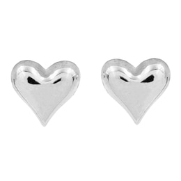 HS Edit HEARTS Sterling Silver Small Heart Stud Earrings
