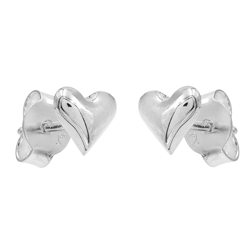 Main Image 2 of HS Edit HEARTS Sterling Silver Small Heart Stud Earrings