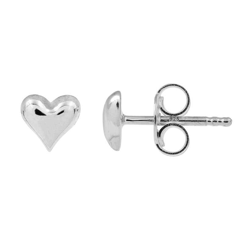 Main Image 3 of HS Edit HEARTS Sterling Silver Small Heart Stud Earrings