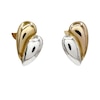 Thumbnail Image 1 of HS Edit TEARDROP Sterling Silver And 18ct Yellow Gold Plated Double Teardrop Stud Earrings