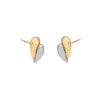 Thumbnail Image 2 of HS Edit TEARDROP Sterling Silver And 18ct Yellow Gold Plated Double Teardrop Stud Earrings