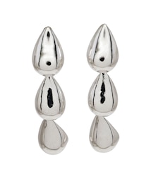 HS Edit TEARDROP Sterling Silver Bubble Teardrop Drop Earrings