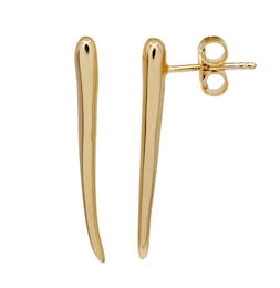 HS Edit ORGANIC 18ct Yellow Gold Plated Abstract Organic Bar Stud Earrings