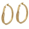 Thumbnail Image 1 of HS Edit ORGANIC 18ct Yellow Gold Plated Organic Entwined Hoop Earrings