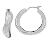 Thumbnail Image 1 of HS Edit ORGANIC Sterling Silver Organic Entwined Hoop Earrings