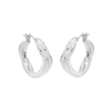 Thumbnail Image 2 of HS Edit ORGANIC Sterling Silver Organic Entwined Hoop Earrings