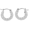 Thumbnail Image 1 of HS Edit CHAINS Sterling Silver Chunky Textured Hoop Earrings