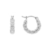 Thumbnail Image 3 of HS Edit CHAINS Sterling Silver Chunky Textured Hoop Earrings