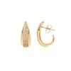 Thumbnail Image 3 of HS Edit TEARDROP 18ct Yellow Gold Plate & Cubic Zirconia Chunky Half Hoop Earrings
