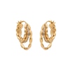 Thumbnail Image 3 of HS Edit CHAINS 18ct Yellow Gold Plate & Cubic Zirconia Triple Hoop Earrings
