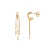Thumbnail Image 3 of HS Edit CHAINS 18ct Yellow Gold Plate & Cubic Zirconia Chain Drop Hoop Earrings