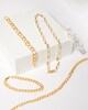 Thumbnail Image 4 of HS Edit CHAINS 18ct Yellow Gold Plate & Cubic Zirconia Chain Drop Hoop Earrings