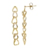 Thumbnail Image 1 of HS Edit CHAINS 18ct Yellow Gold Plated Sterling Silver & Cubic Zirconia Link Chain Drop Earrings