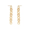 Thumbnail Image 2 of HS Edit CHAINS 18ct Yellow Gold Plated Sterling Silver & Cubic Zirconia Link Chain Drop Earrings