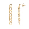 Thumbnail Image 3 of HS Edit CHAINS 18ct Yellow Gold Plated Sterling Silver & Cubic Zirconia Link Chain Drop Earrings