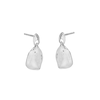 Thumbnail Image 2 of HS Edit MOLTEN Sterling Silver Moulded Organic Pebble Drop Earrings