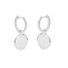 Thumbnail Image 2 of HS Edit MOLTEN Sterling Silver Moulded Coin Hoop Drop Earrings