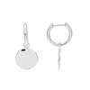 Thumbnail Image 3 of HS Edit MOLTEN Sterling Silver Moulded Coin Hoop Drop Earrings