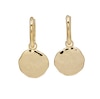 Thumbnail Image 1 of HS Edit MOLTEN 18ct Yellow Gold Plated Moulded Coin Hoop Drop Earrings