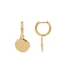 Thumbnail Image 3 of HS Edit MOLTEN 18ct Yellow Gold Plated Moulded Coin Hoop Drop Earrings