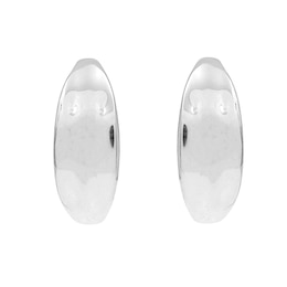 HS Edit MOLTEN Sterling Silver Moulded Chunky Hoop Earrings