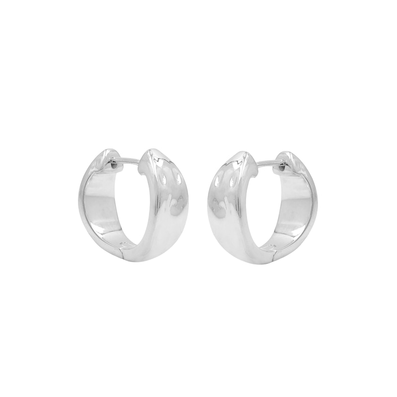 Main Image 3 of HS Edit MOLTEN Sterling Silver Moulded Chunky Hoop Earrings