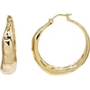 Thumbnail Image 1 of HS Edit MOLTEN 18ct Yellow Gold Plated Large Moulded Chunky Hoop Earrings