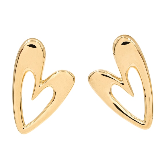 HS Edit HEARTS 18ct Yellow Gold Plated Large Abstract Heart 