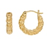 Thumbnail Image 1 of HS Edit CHAINS 18ct Yellow Gold Plated Chunky Textured Hoop Earrings