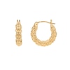 Thumbnail Image 3 of HS Edit CHAINS 18ct Yellow Gold Plated Chunky Textured Hoop Earrings